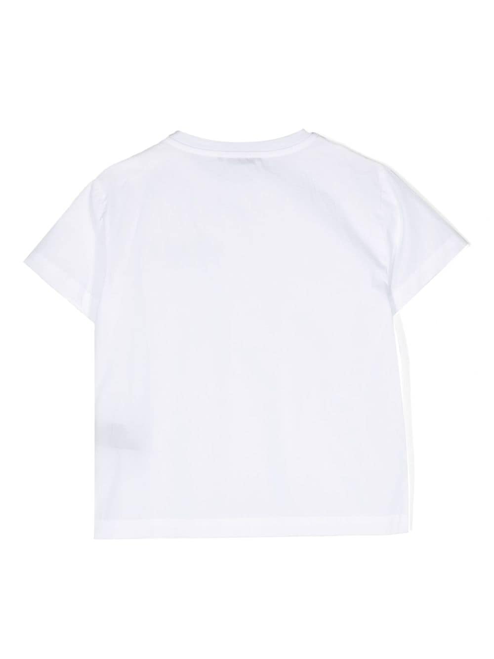 Shop Balmain Logo-print Cotton T-shirt In White