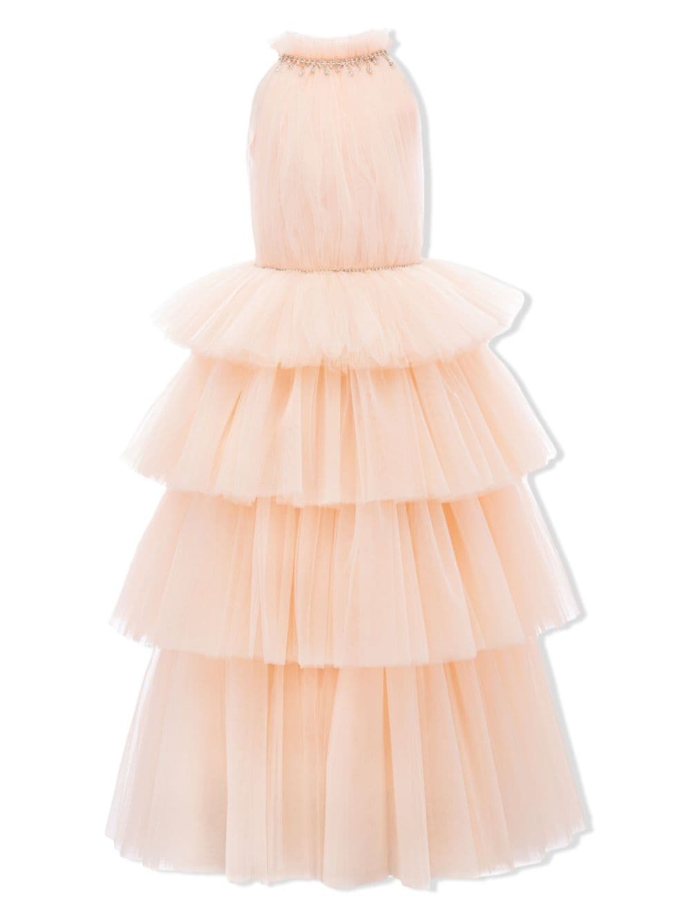 Tulleen Kids' Francesca Ruffled Dress In Peach