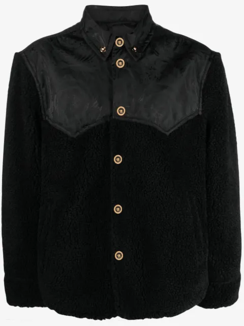 Versace Barocco Silhouette fleece jacket