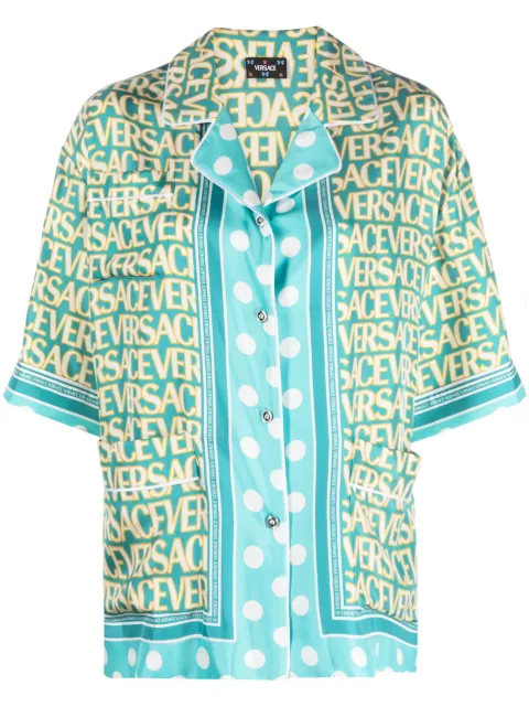 Versace - Jungle Leaf Print Silk Shirt