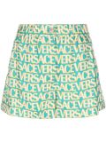 Versace Versace Allover silk shorts - Blue