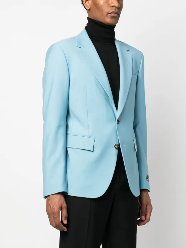【送料&関税込】Versace Single Breasted Blazer Jacket Single-Breasted Blazer Black,Print | VERSACE US