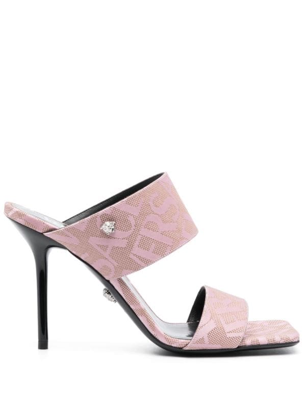 Versace Allover slingback pumps in pink - Versace