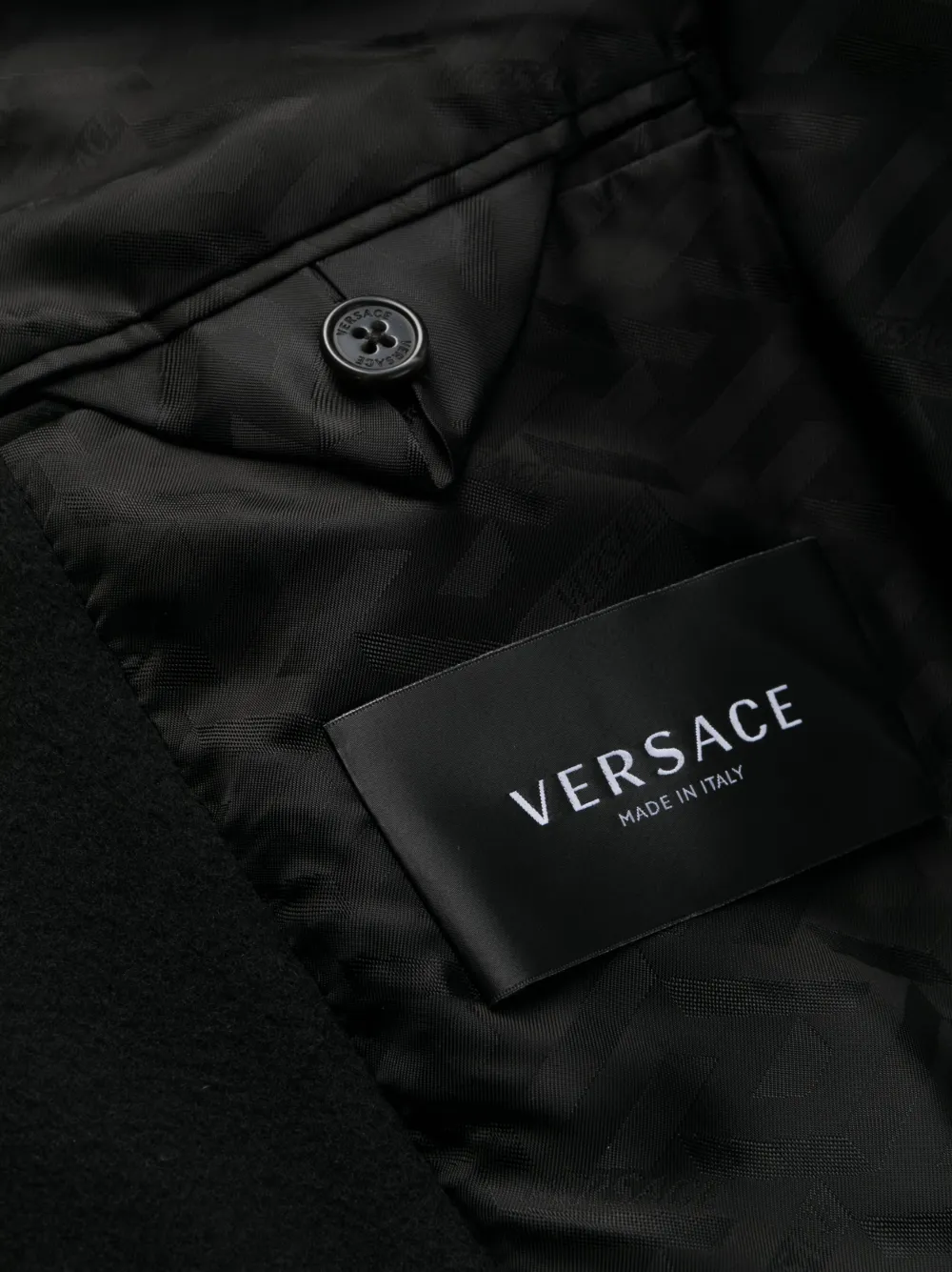 Cheap Versace Barocco single-breasted coat Men
