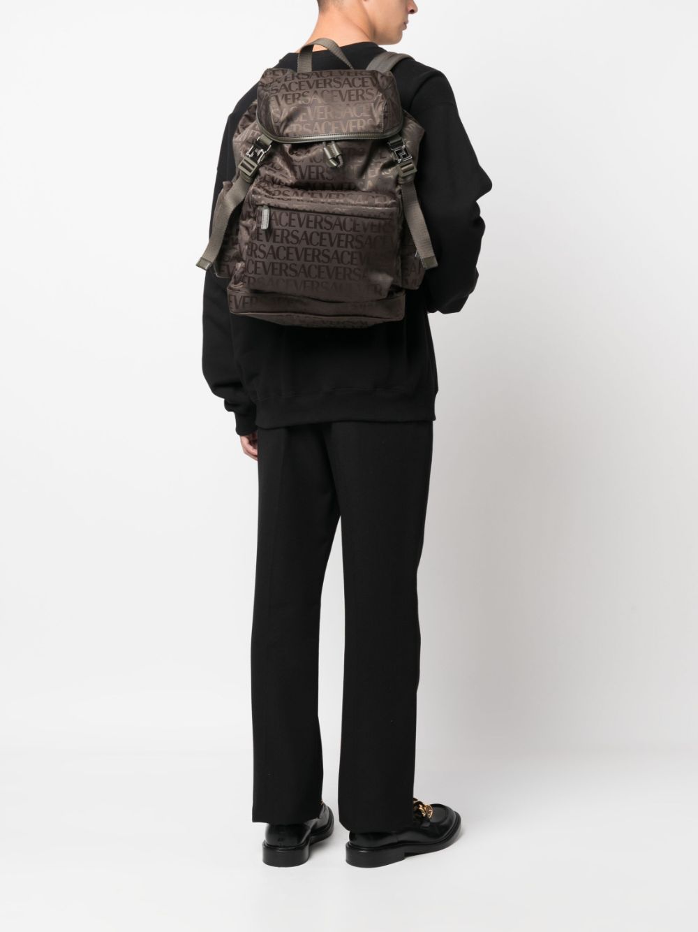 Versace Allover-print backpack - Groen