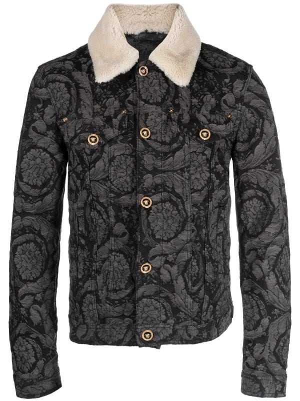 Louis Vuitton Shearling Embossed Monogram Jacket BLACK. Size 48