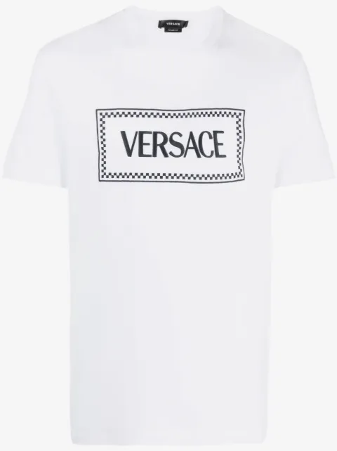 Versace playera con logo bordado años 90
