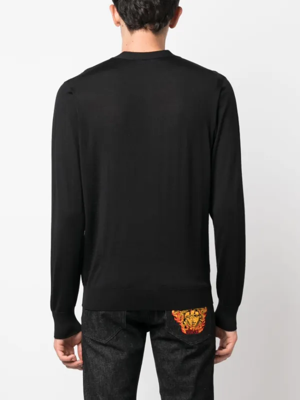 VERSACE カーディガン Versace Black Medusa Cashmere Cardigan – David Lawrence