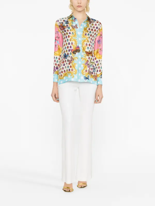 Versace butterfly 2025 silk shirt