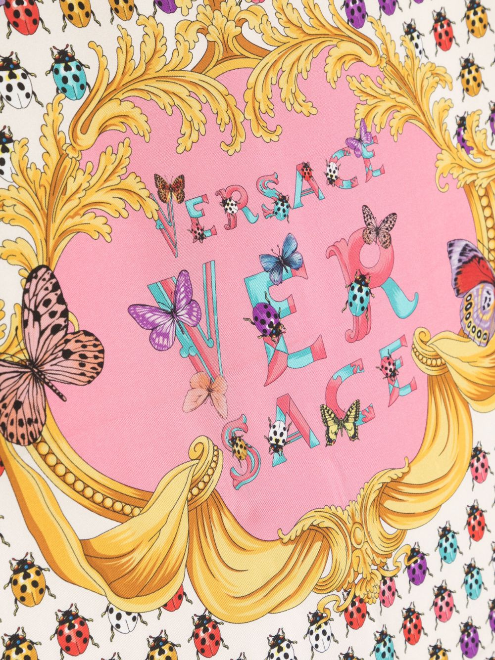 Versace Butterflies 印花真丝围巾 - Farfetch