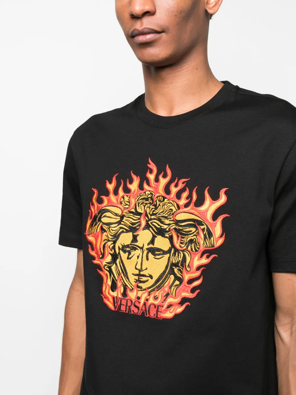 Versace Medusa-print short-sleeve T-shirt - Farfetch