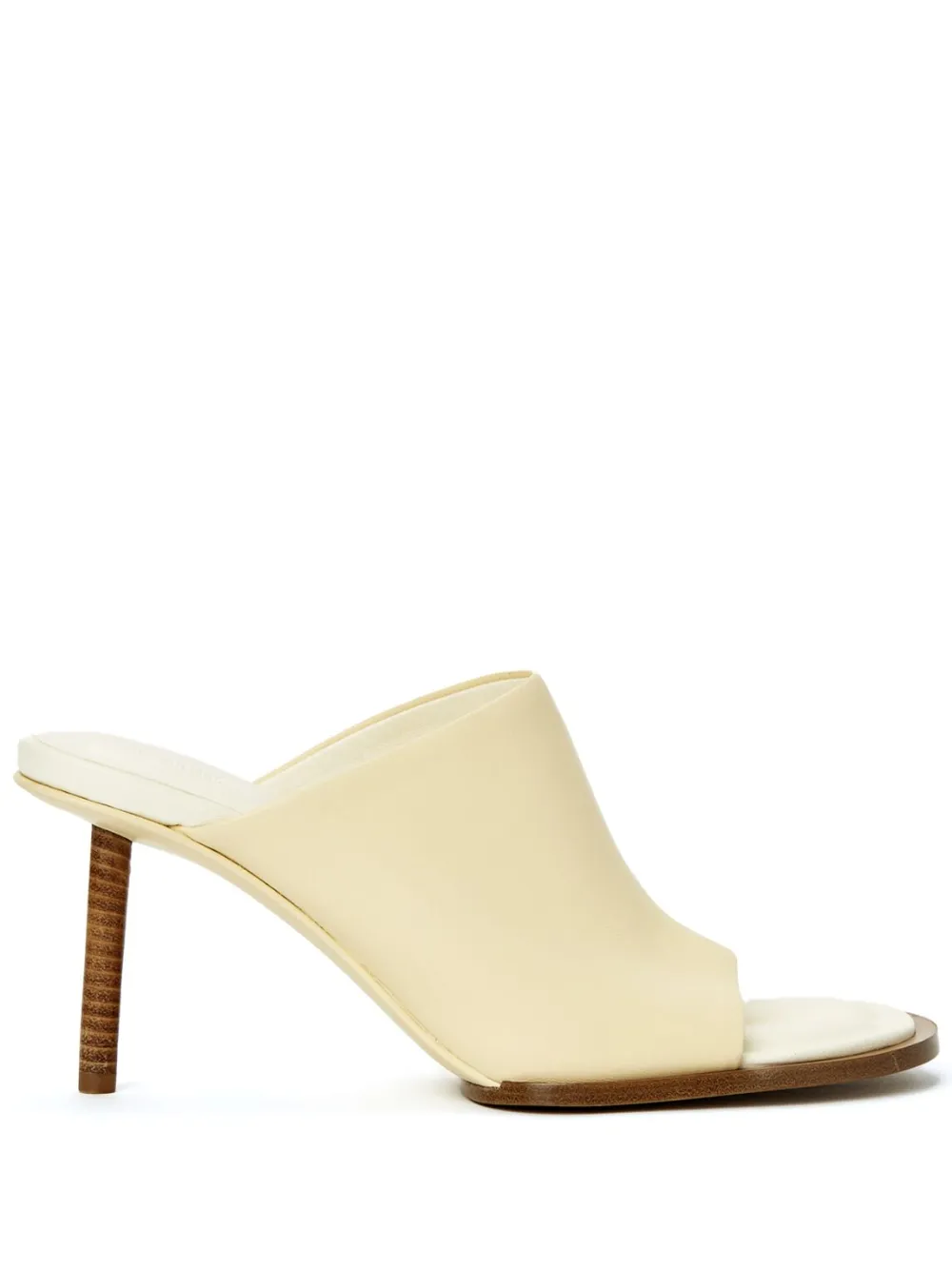 Jacquemus Les Mules Rond Carré Leather Slip-ons In White