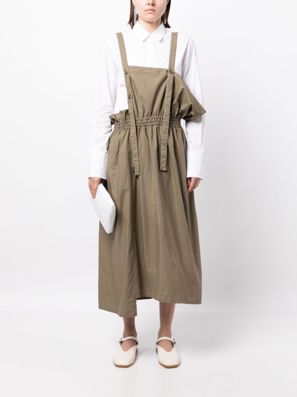 Y's Asymmetrische overall - Groen