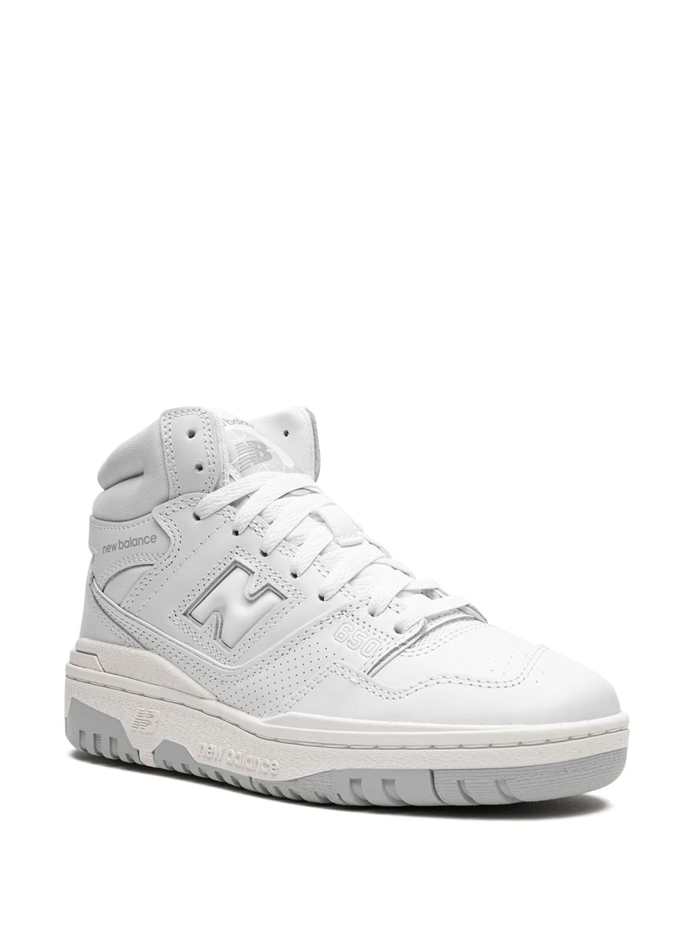 Shop New Balance 650 "triple White" Sneakers