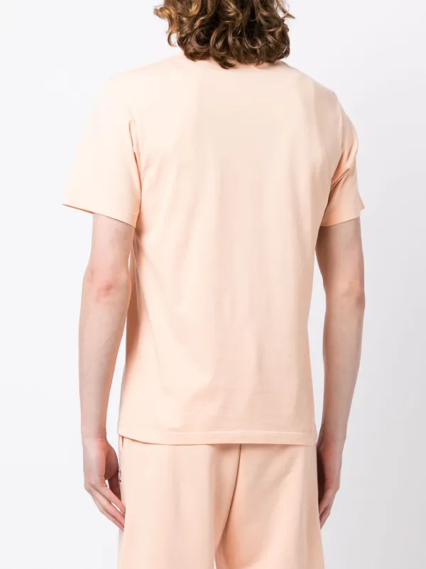 Maison Kitsuné logo-print Cotton T-shirt | Pink | FARFETCH