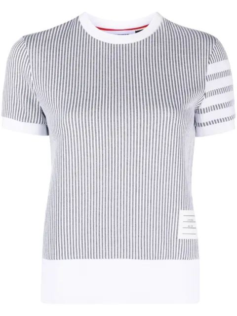 Thom Browne 4-Bar striped knitted top
