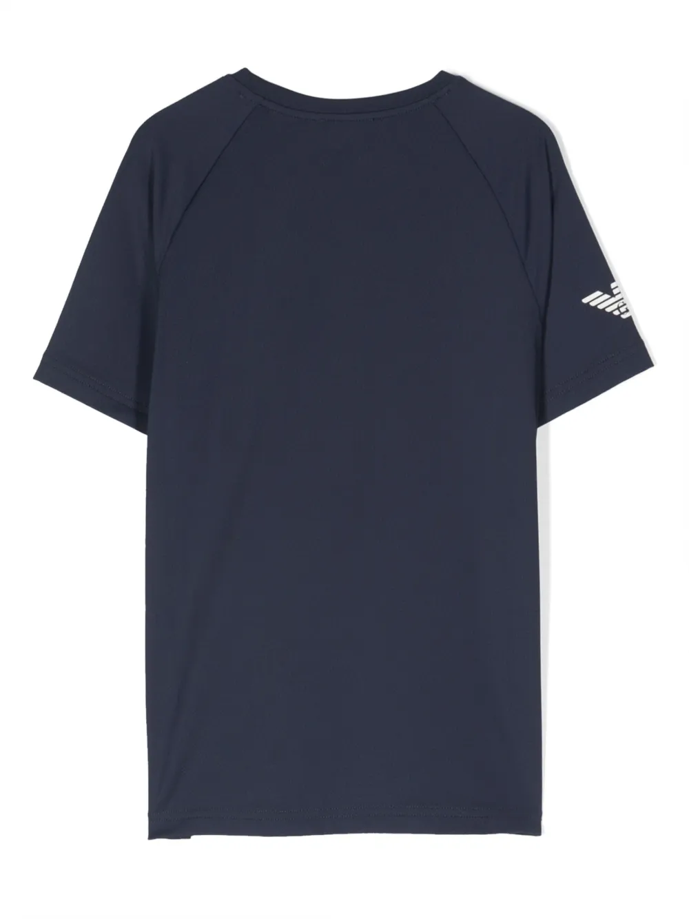 Emporio Armani Kids logo-print short-sleeve T-shirt - Blauw