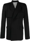 VTMNTS buttoned virgin wool-blend blazer - Black