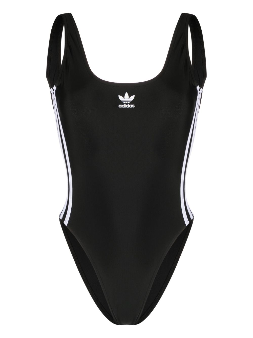 Adidas logo-print low-back Swimsuit - Farfetch
