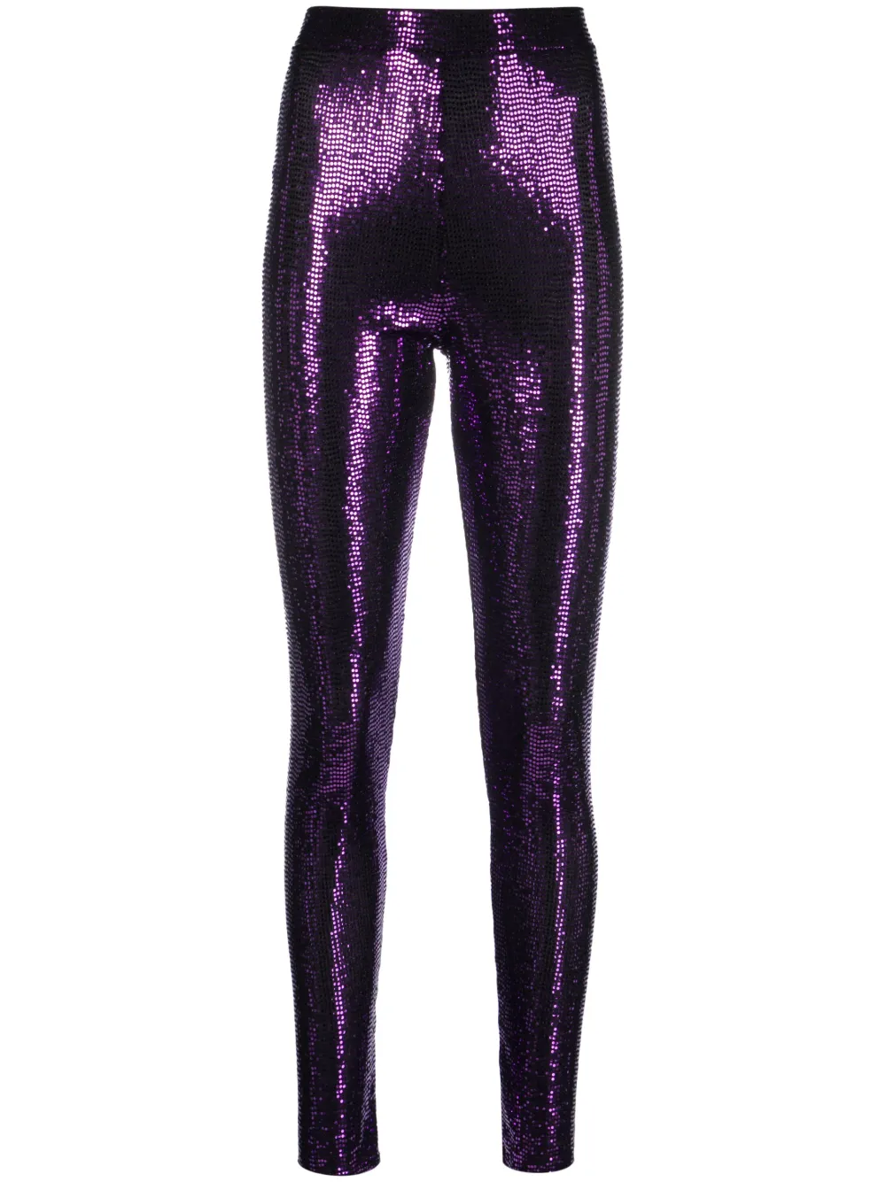 Alexandre Vauthier high-waisted sequin-design leggings | Purple | Image 1