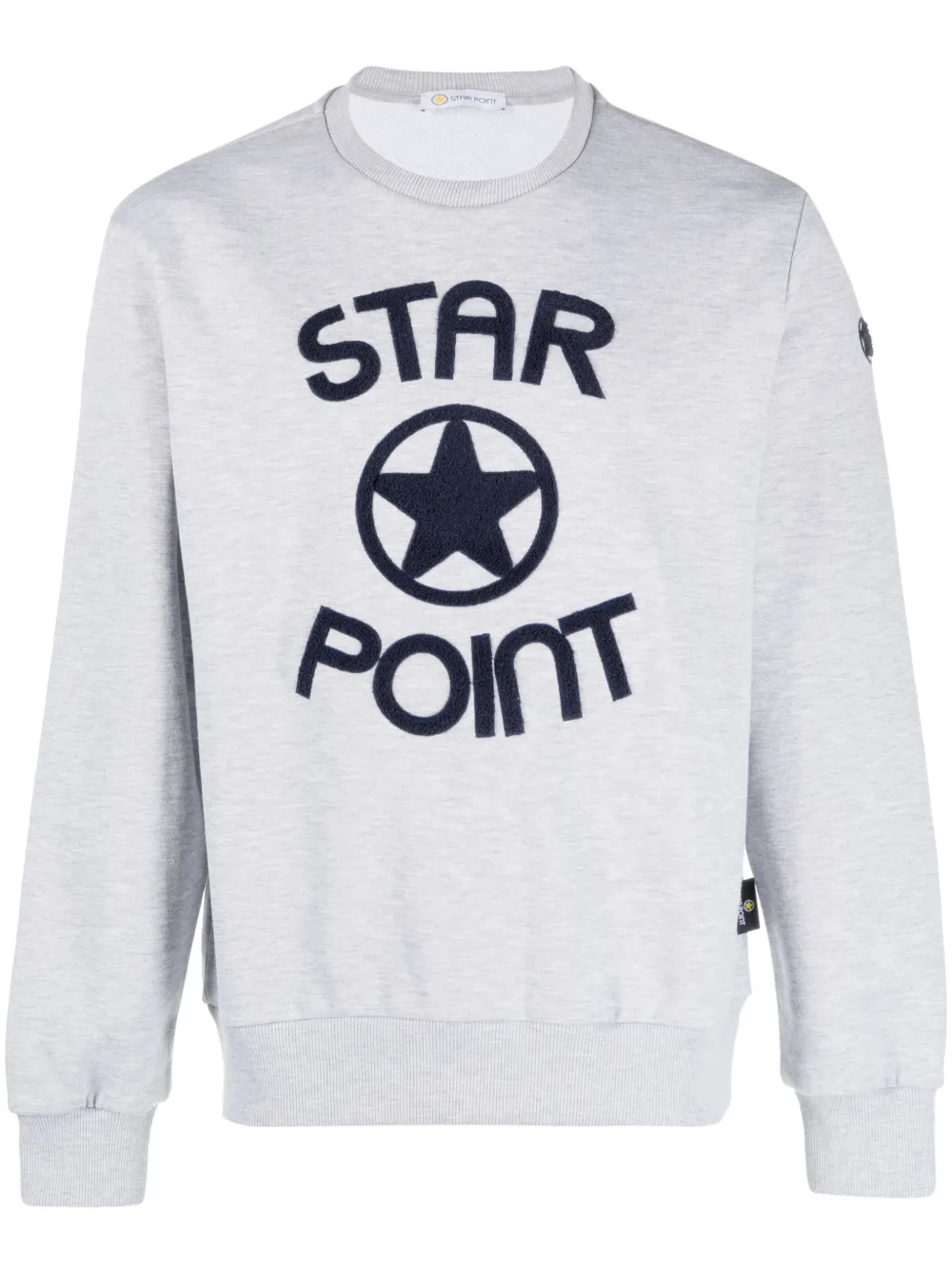 Star Point logo-print crew-neck sweatshirt | Grey | Image 1