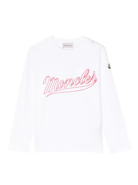 Moncler Enfant embroidered-logo long-sleeve T-shirt