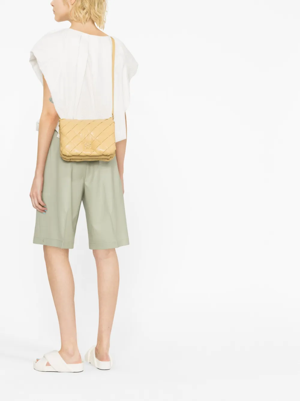 LOEWE Goya leren schoudertas - Beige