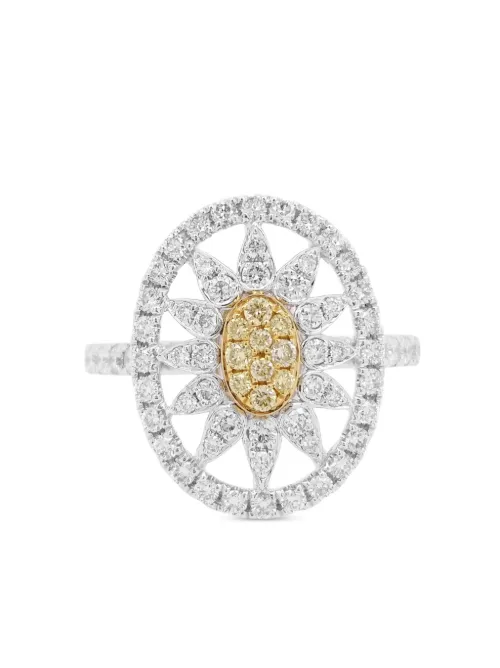 Bague en or 18ct et platine sertie de diamants - HYT Jewelry - Modalova