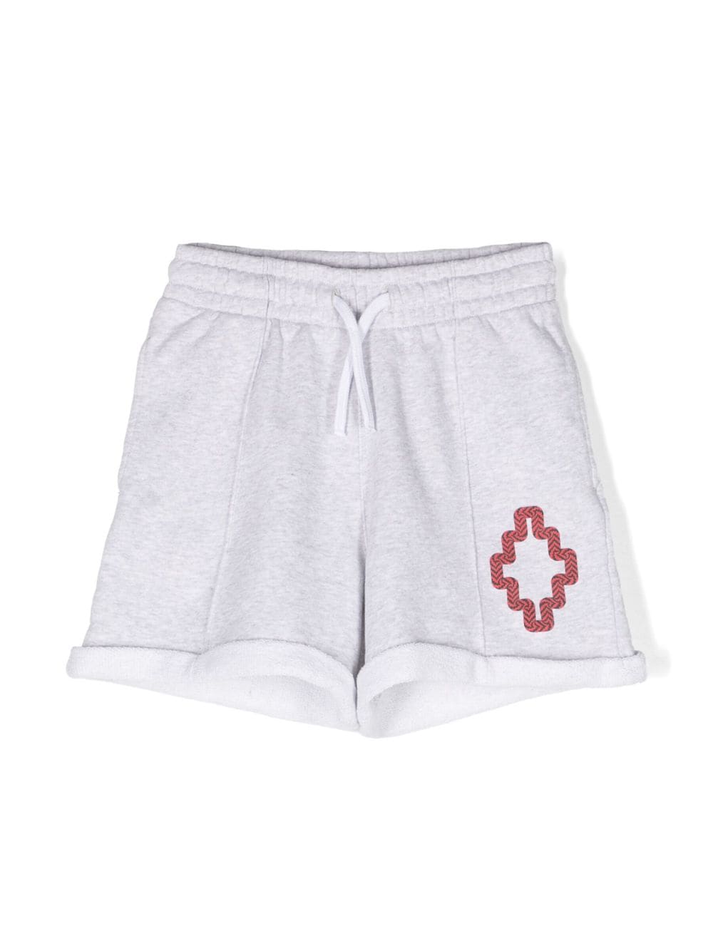 Marcelo Burlon County Of Milan Kids' Logo-embroidered Cotton Shorts In Grey