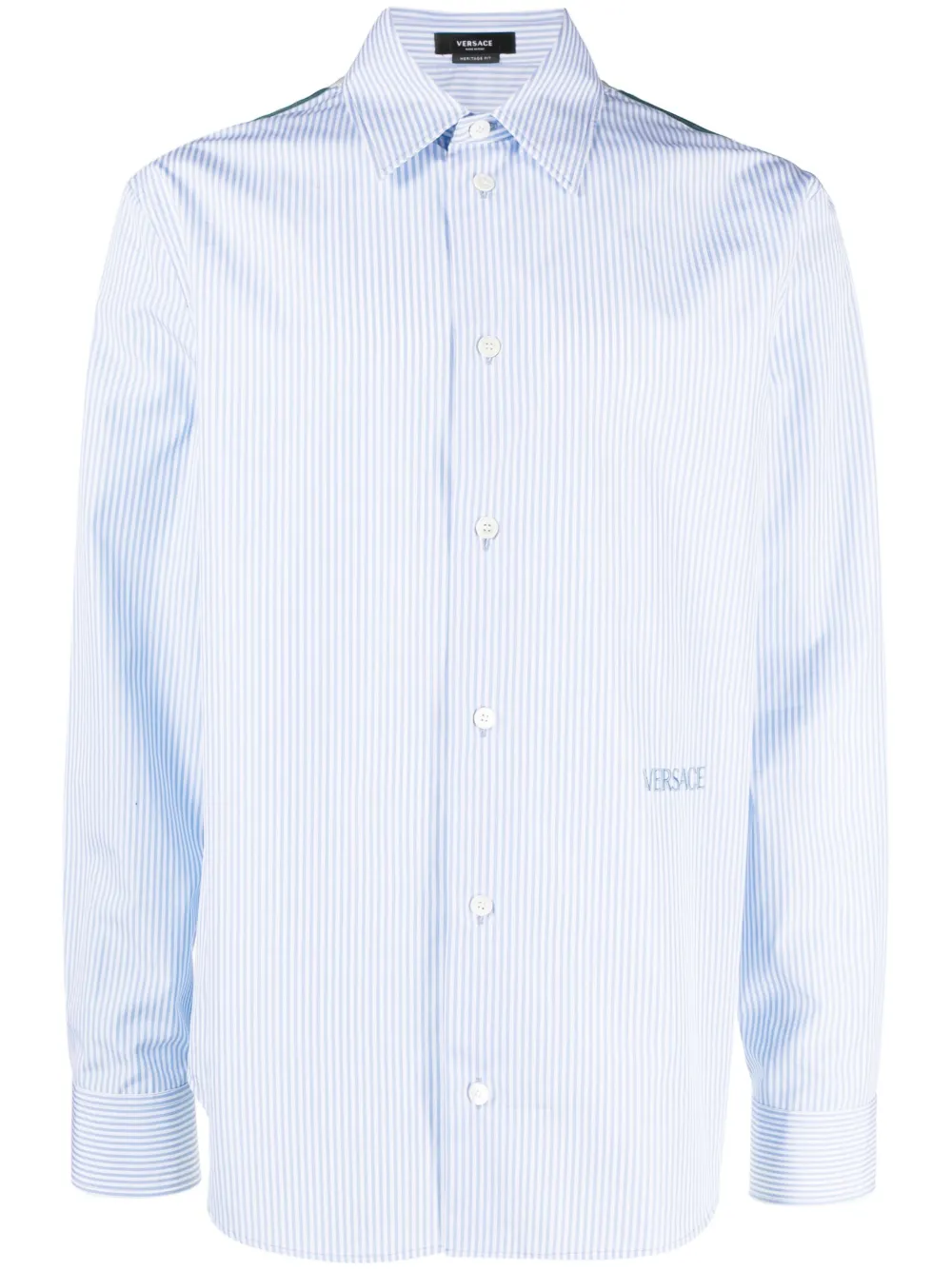 Image 1 of Versace Seashell Baroque striped shirt