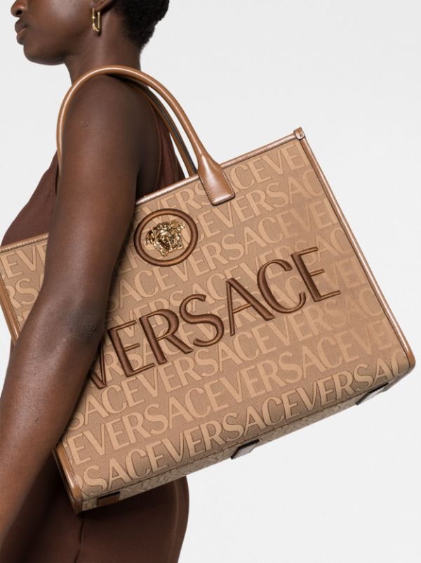 Versace Large Versace Allover Tote Bag - Farfetch