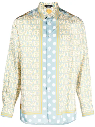 Versace Versace Allover Silk Shirt - Farfetch