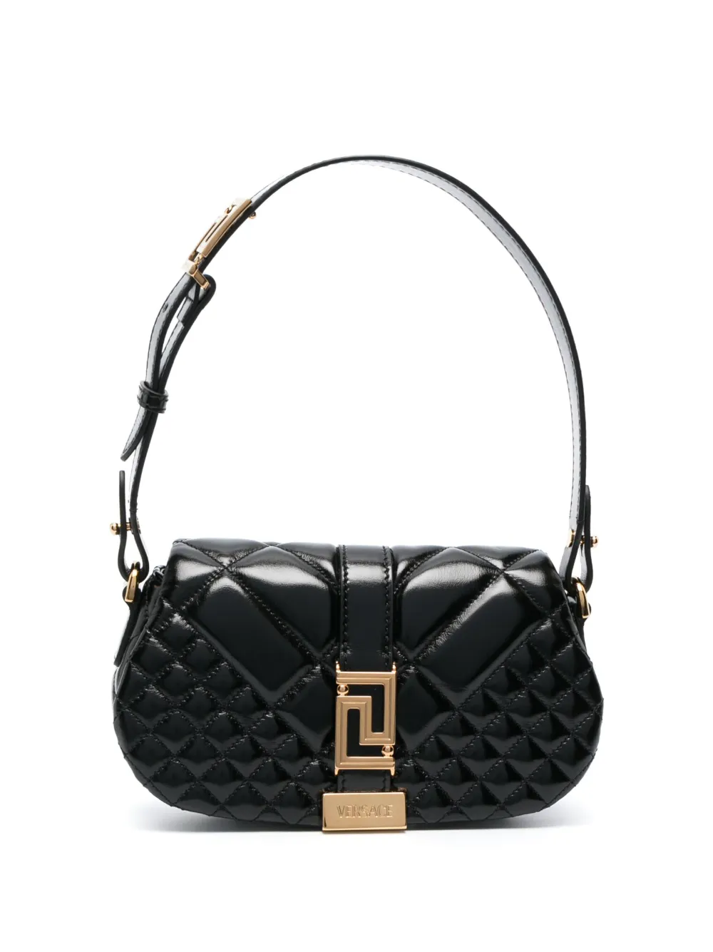 Versace Greca Goddess Shoulder Bag In Nero