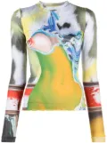 FEBEN Scales graphic-print top - Green