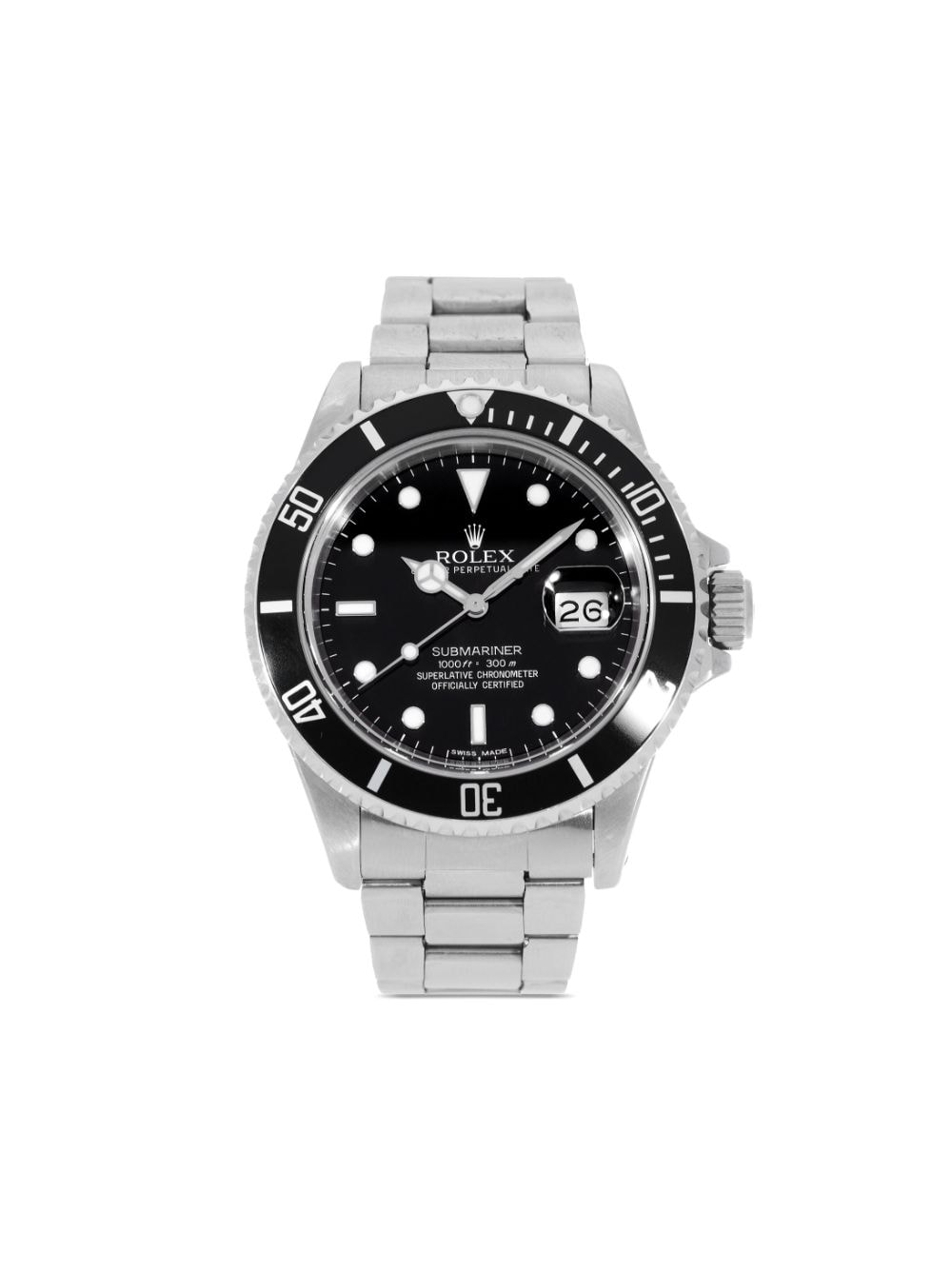 Pre-owned Rolex 1988  Submariner 40mm In Silver