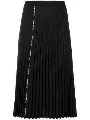スカート VETEMENTS Woman Skirt Black UE54KN200B BLACK WHITE VETEMENTS Black Skirt For Girl With Logo | italist