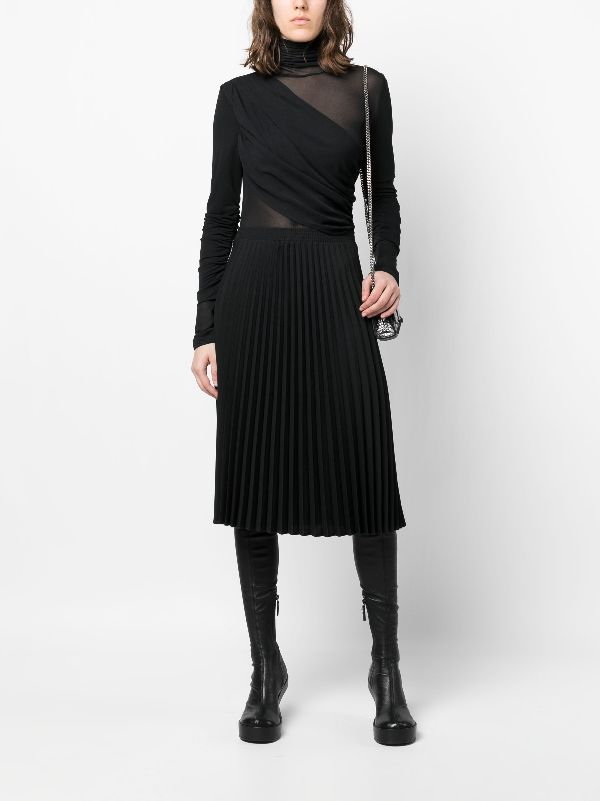 VETEMENTS knee length Pleated Skirt Farfetch