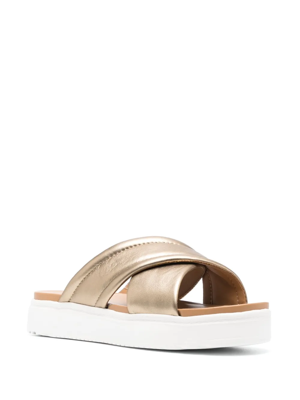 UGG Slippers met gekruiste bandjes - Geel