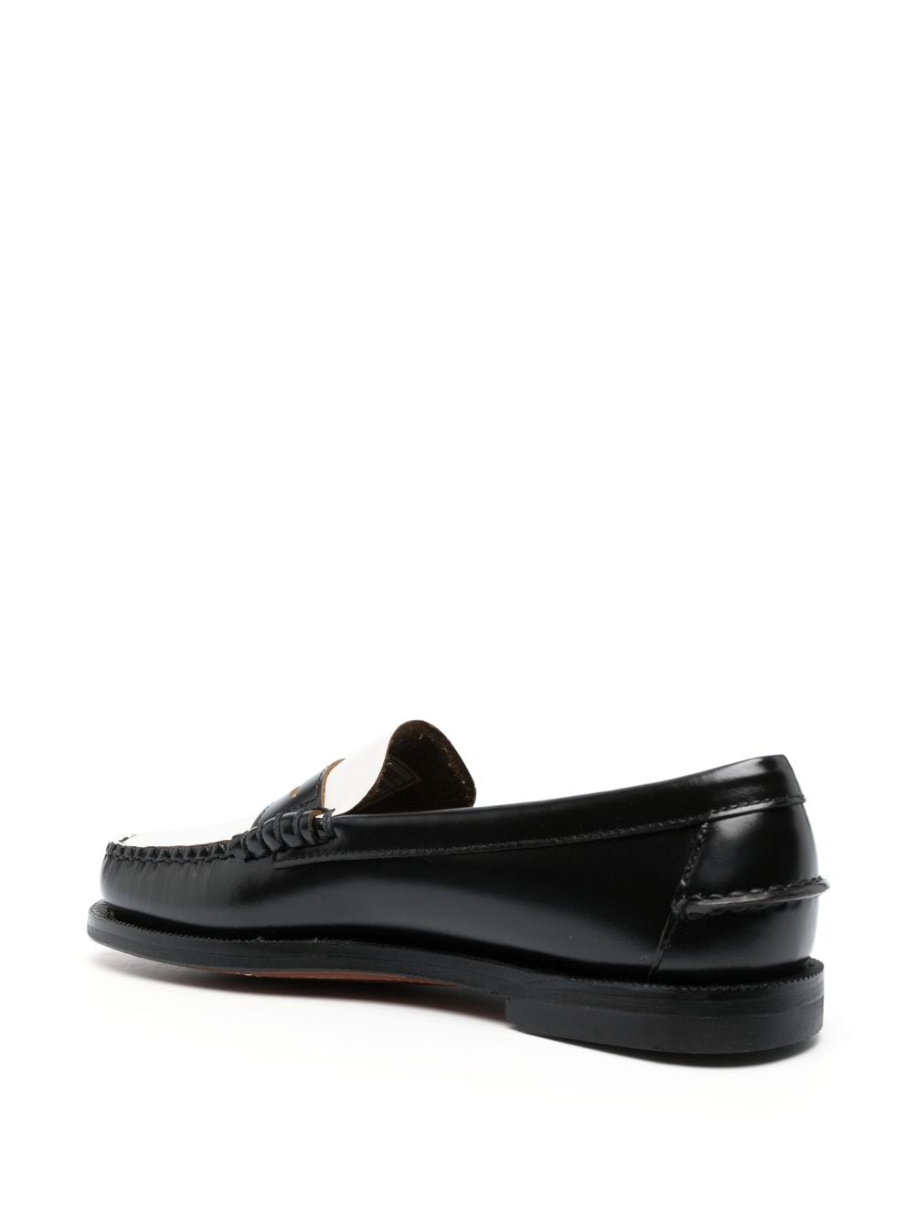 Shop Sebago Two-tone Leather Oxford Shoes In Black