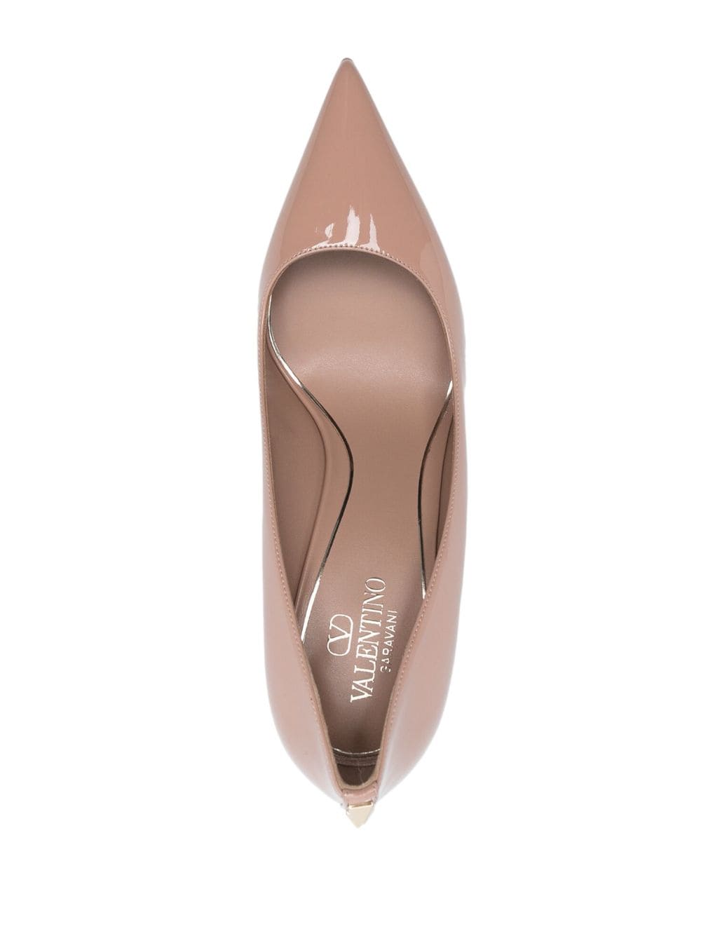 Shop Valentino Rockstud Pointed-toe Pumps In Neutrals