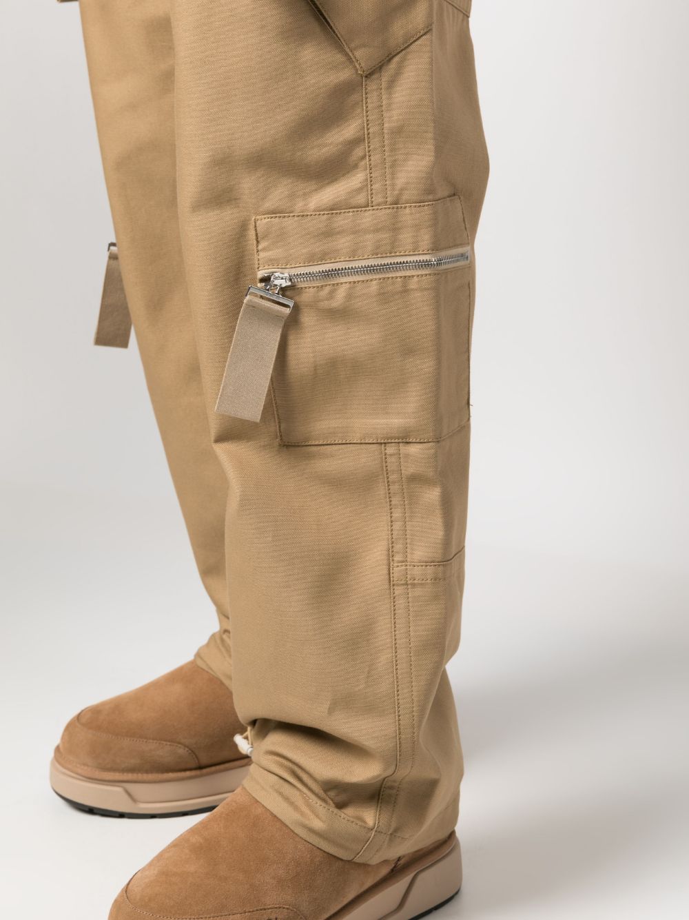 Shop Jacquemus Straight-leg Cargo Trousers In Neutrals