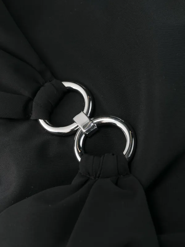 インナー・ルームウェアその他 NENSI DOJAKA 'Ring' bodysuit Black Nensi Dojaka - Gathered Bodysuit with Metal Ring in Black