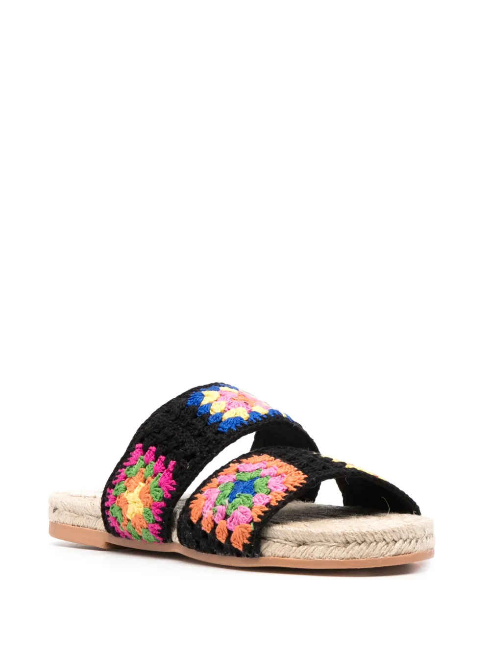 Manebi Gehaakte sandalen - Zwart