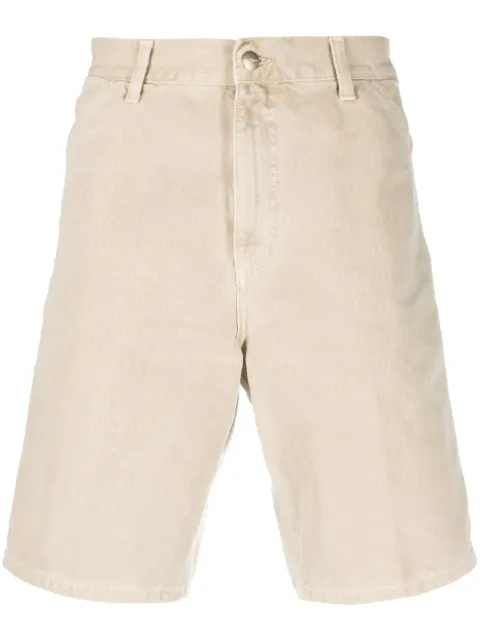 knee-length denim shorts
