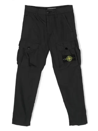 Stone Island Junior Compass-patch Cargo Pants - Farfetch