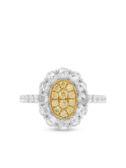 HYT Jewelry 18K yellow gold and platinum diamond ring