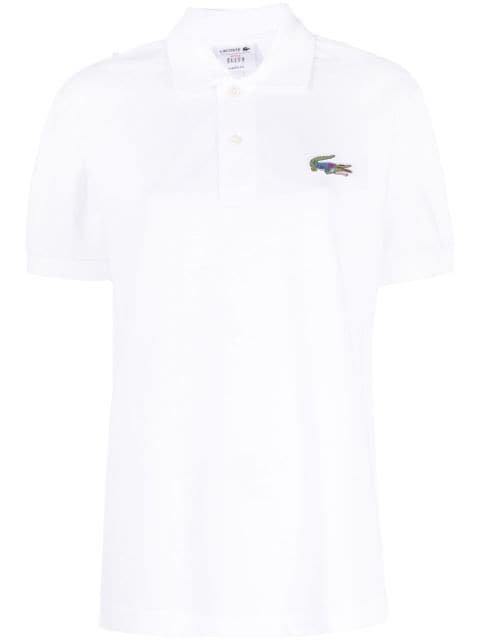 Lacoste - logo-patch organic cotton polo top