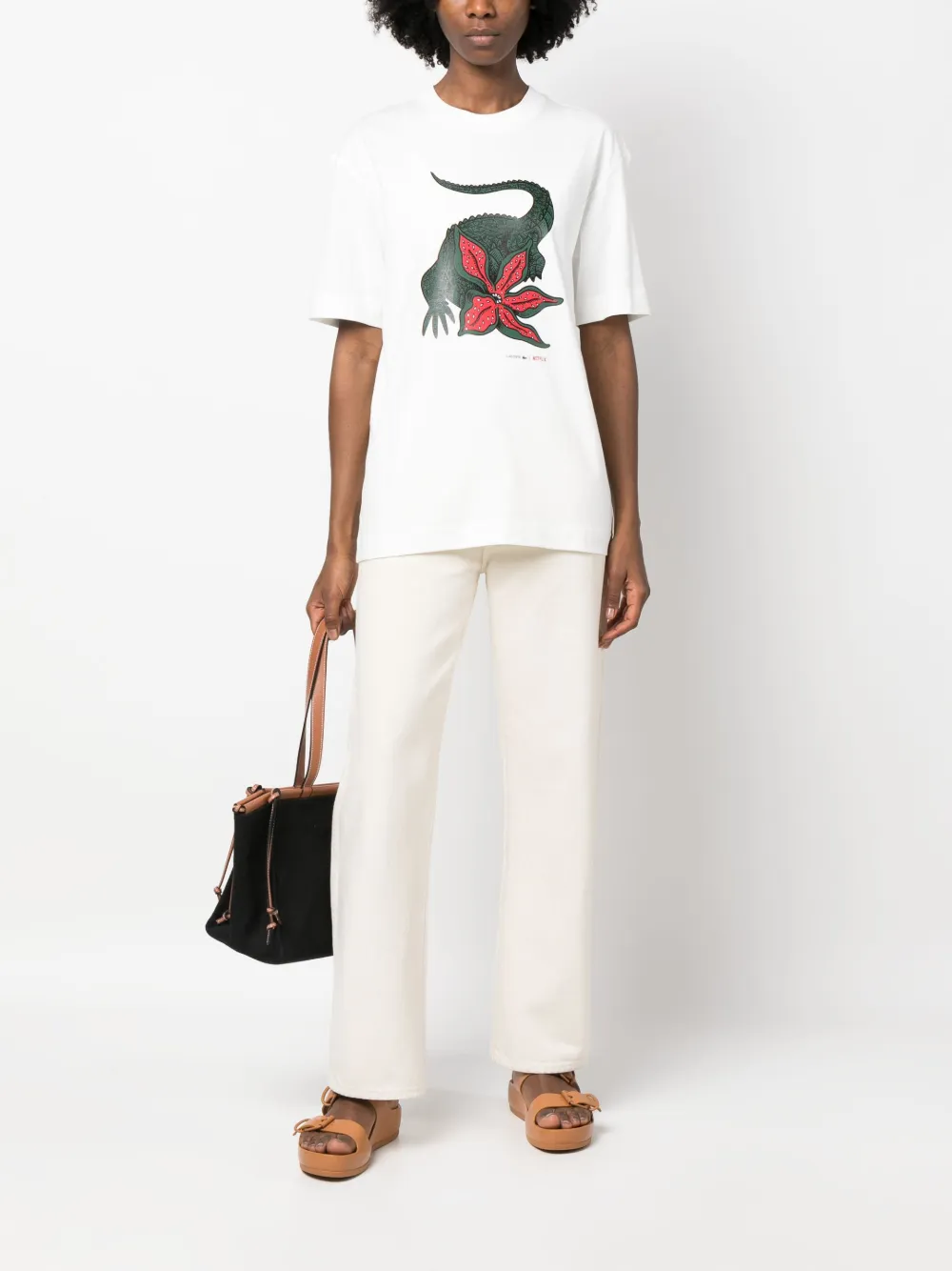 Lacoste x Netflix Stranger Things T-shirt - Wit