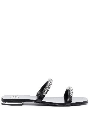 Michael kors black hot sale flat sandals