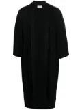 Ma'ry'ya open-front cotton cardi-coat - Black